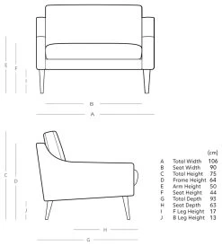 Swoon Turin Velvet Cuddle Chair - Ink Blue -Sofa Discount Store 1991493 R E001