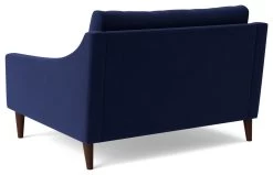 Swoon Turin Velvet Cuddle Chair - Ink Blue -Sofa Discount Store 1991493 R Z004A