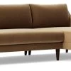 Swoon Turin Velvet Right Hand Corner Sofa - Biscuit -Sofa Discount Store 1991527 R Z001A