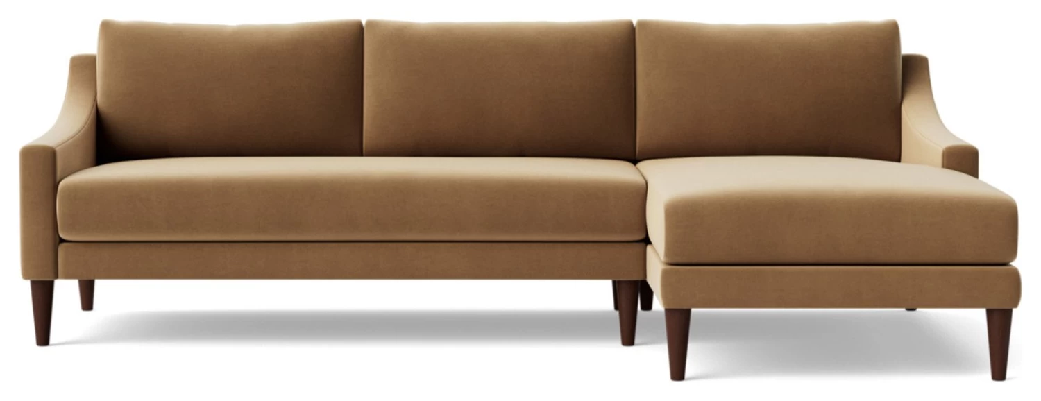 Swoon Turin Velvet Right Hand Corner Sofa - Biscuit 7 Swoon Turin Velvet Right Hand Corner Sofa - Biscuit - Image 5