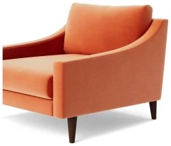 Swoon Turin Velvet Armchair - Burnt Orange -Sofa Discount Store 1991716 R Z005A