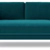 Swoon Munich Velvet 2 Seater Sofa- Kingfisher Blue -Sofa Discount Store 1992210 R Z001A