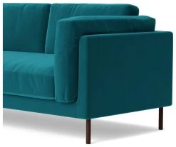 Swoon Munich Velvet 2 Seater Sofa- Kingfisher Blue -Sofa Discount Store 1992210 R Z004A