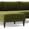 Swoon Turin Velvet Left Hand Corner Sofa - Fern Green -Sofa Discount Store 1992564 R Z001A