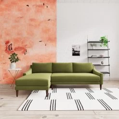 Swoon Turin Velvet Left Hand Corner Sofa - Fern Green 11 Swoon Turin Velvet Left Hand Corner Sofa - Fern Green -Sofa Discount Store 1992564 R Z001C