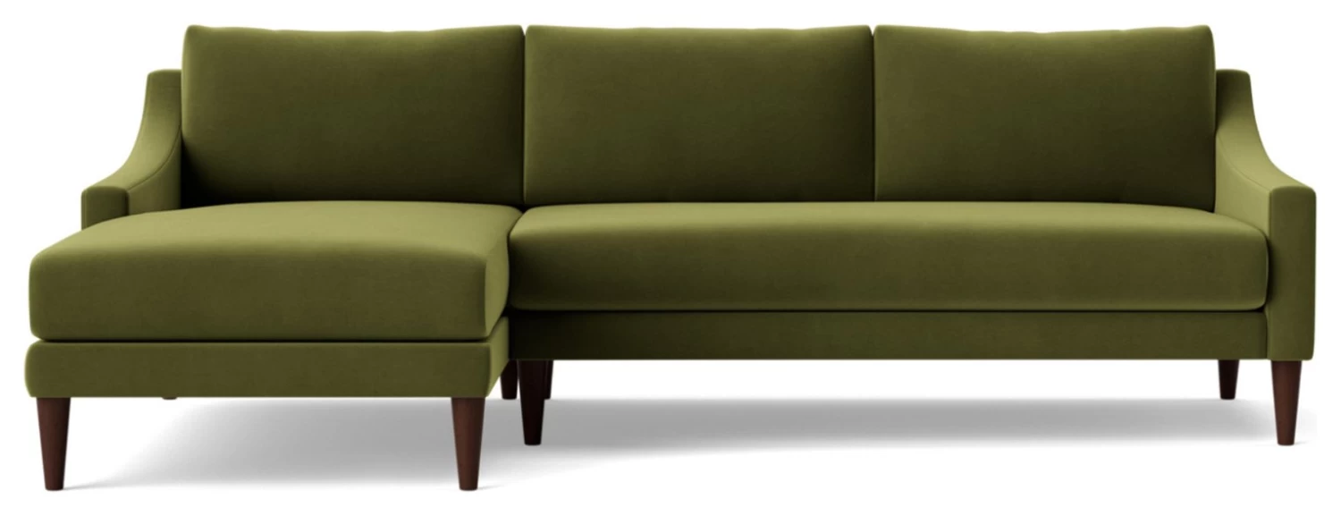 Swoon Turin Velvet Left Hand Corner Sofa - Fern Green 7 Swoon Turin Velvet Left Hand Corner Sofa - Fern Green - Image 5
