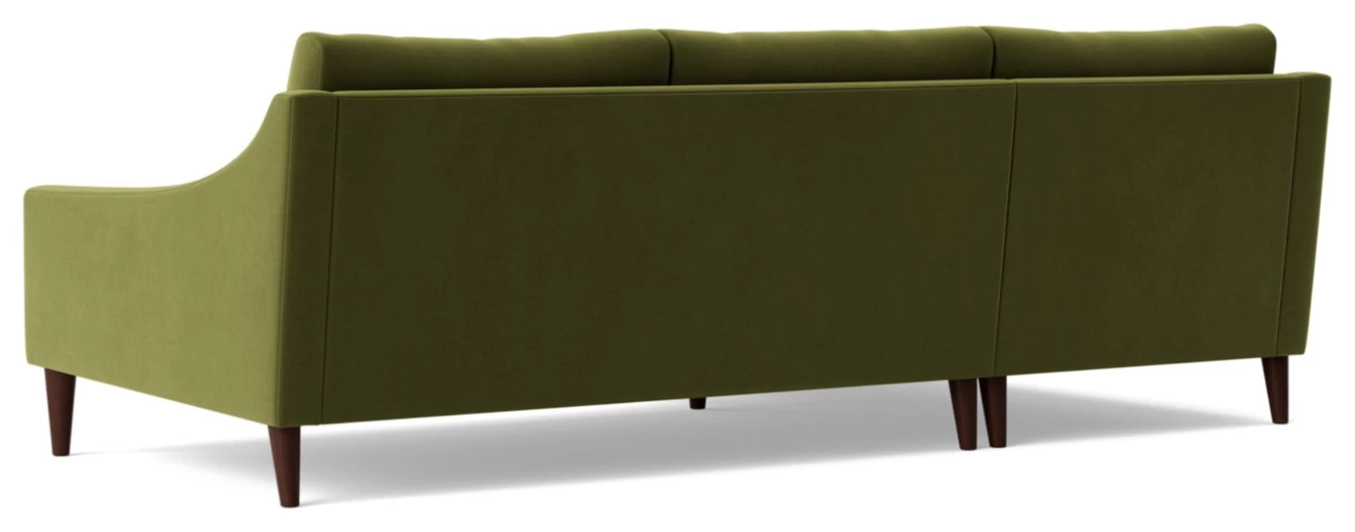 Swoon Turin Velvet Left Hand Corner Sofa - Fern Green 10 Swoon Turin Velvet Left Hand Corner Sofa - Fern Green - Image 8
