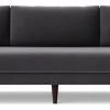 Swoon Turin Velvet 4 Seater Sofa - Granite Grey 2 Swoon Turin Velvet 4 Seater Sofa - Granite Grey -Sofa Discount Store 1992870 R Z001A