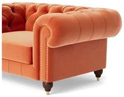 Swoon Winston Velvet Cuddle Chair - Burnt Orange -Sofa Discount Store 1993068 R Z005A