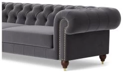 Swoon Winston Velvet 4 Seater Sofa - Granite Grey 15 Swoon Winston Velvet 4 Seater Sofa - Granite Grey -Sofa Discount Store 1993257 R Z004A