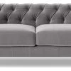 Swoon Winston Velvet 3 Seater Sofa - Silver Grey