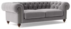 Swoon Winston Velvet 3 Seater Sofa - Silver Grey 17 Swoon Winston Velvet 3 Seater Sofa - Silver Grey -Sofa Discount Store 1994971 R Z006A