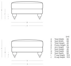 Swoon Winston Velvet Ottoman Footstool - Biscuit -Sofa Discount Store 1995389 R E001