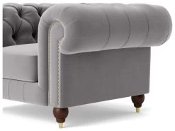 Swoon Winston Velvet Armchair - Silver Grey 15 Swoon Winston Velvet Armchair - Silver Grey -Sofa Discount Store 1995554 R Z005A