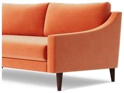 Swoon Turin Velvet 2 Seater Sofa - Burnt Orange -Sofa Discount Store 1995994 R Z004A
