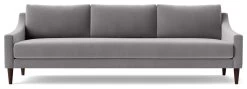 Swoon Turin Velvet 3 Seater Sofa - Silver Grey