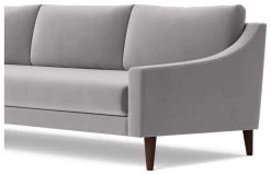 Swoon Turin Velvet 3 Seater Sofa - Silver Grey -Sofa Discount Store 1996106 R Z004A