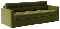 Swoon Berlin Velvet 3 Seater Sofa Bed - Fern Green -Sofa Discount Store 1996326 R Z003A