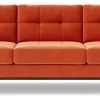 Swoon Berlin Velvet 3 Seater Sofa - Burnt Orange -Sofa Discount Store 1996876 R Z001A