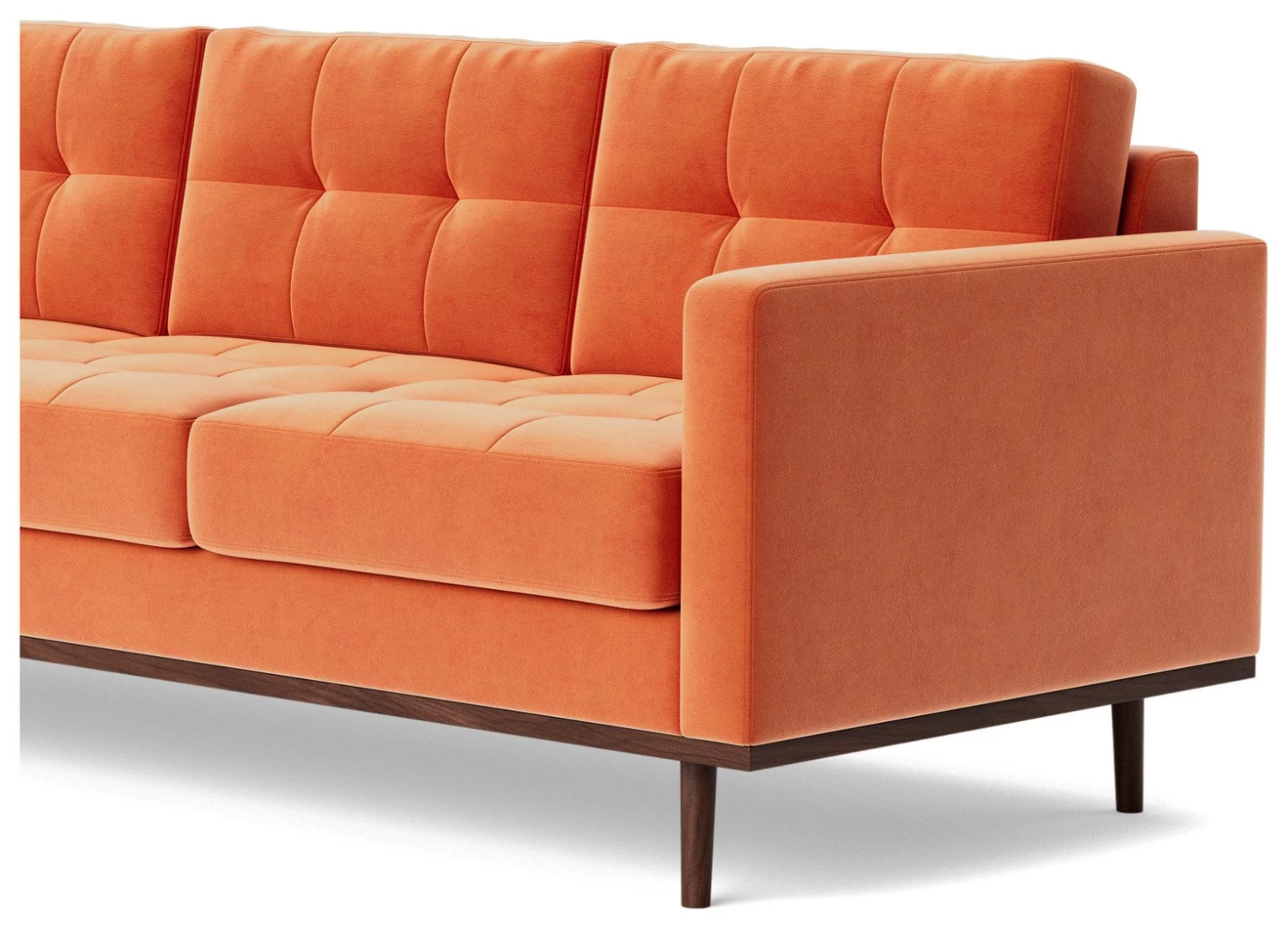 Swoon Berlin Velvet 3 Seater Sofa - Burnt Orange 8 Swoon Berlin Velvet 3 Seater Sofa - Burnt Orange - Image 6