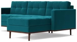 Swoon Berlin Velvet Right Hand Corner Sofa- Kingfisher Blue -Sofa Discount Store 1997325 R Z004A