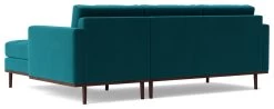 Swoon Berlin Velvet Right Hand Corner Sofa- Kingfisher Blue -Sofa Discount Store 1997325 R Z005A