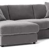 Swoon Althaea Velvet Left Hand Corner Sofa - Silver Grey -Sofa Discount Store 1997459 R Z001A