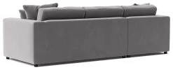 Swoon Althaea Velvet Left Hand Corner Sofa - Silver Grey -Sofa Discount Store 1997459 R Z005A
