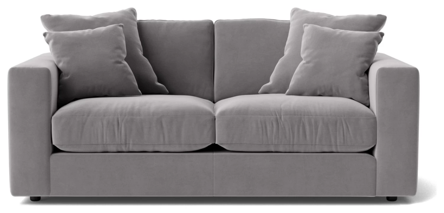 Swoon Althaea Velvet 2 Seater Sofa - Silver Grey 3 Swoon Althaea Velvet 2 Seater Sofa - Silver Grey