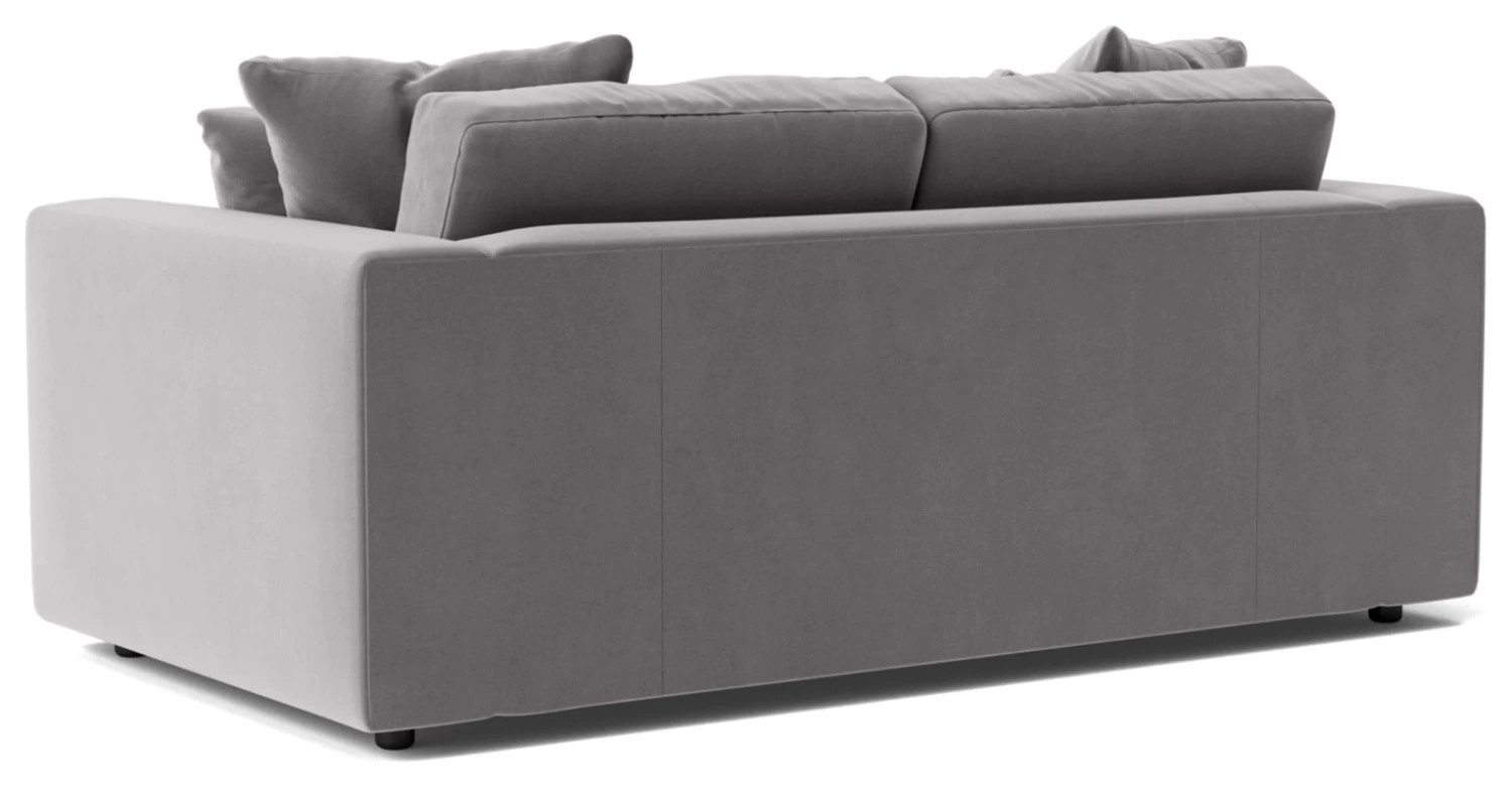 Swoon Althaea Velvet 2 Seater Sofa - Silver Grey 9 Swoon Althaea Velvet 2 Seater Sofa - Silver Grey - Image 7