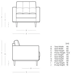 Swoon Berlin Velvet Armchair - Granite Grey -Sofa Discount Store 1997899 R E001