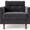 Swoon Berlin Velvet Armchair - Granite Grey 1 Swoon Berlin Velvet Armchair - Granite Grey -Sofa Discount Store 1997899 R Z001A