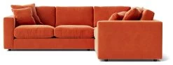 Swoon Althaea Velvet 5 Seater Corner Sofa - Burnt Orange -Sofa Discount Store 1998070 R Z003A