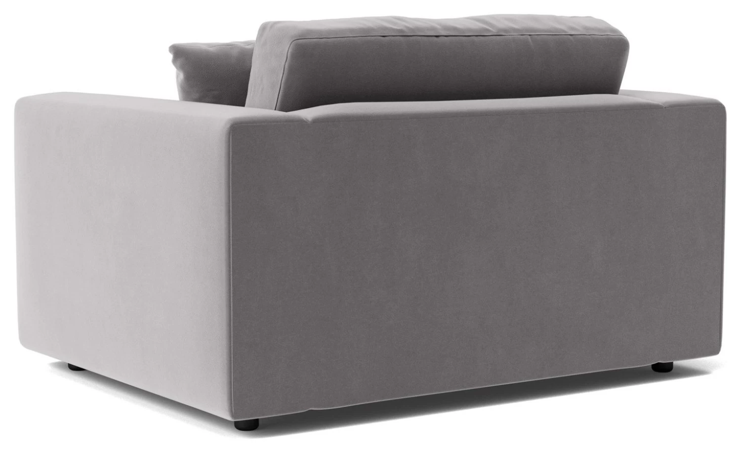 Swoon Althaea Velvet Cuddle Chair - Silver Grey 8 Swoon Althaea Velvet Cuddle Chair - Silver Grey - Image 6