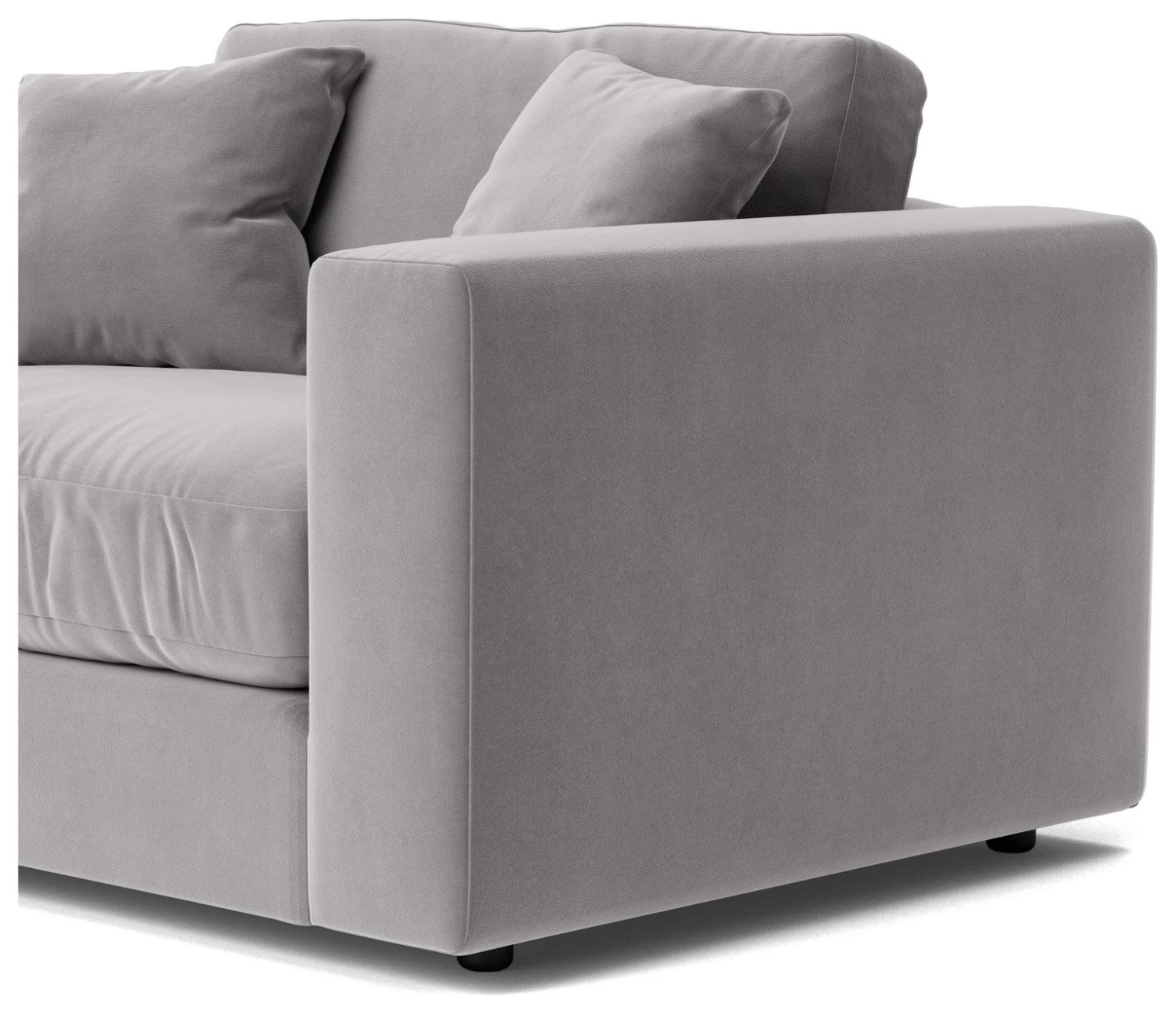 Swoon Althaea Velvet Cuddle Chair - Silver Grey 9 Swoon Althaea Velvet Cuddle Chair - Silver Grey - Image 7