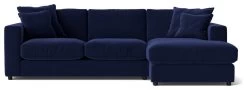 Swoon Althaea Velvet Right Hand Corner Sofa - Ink Blue -Sofa Discount Store 1998458 R Z003A