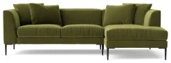 Swoon Alena Velvet Right Hand Corner Sofa - Fern Green -Sofa Discount Store 1998977 R Z003A
