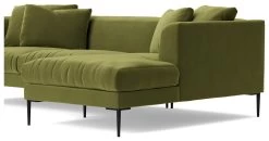 Swoon Alena Velvet Right Hand Corner Sofa - Fern Green -Sofa Discount Store 1998977 R Z004A