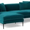 Swoon Alena Velvet Left Hand Corner Sofa - Kingfisher Blue 2 Swoon Alena Velvet Left Hand Corner Sofa - Kingfisher Blue -Sofa Discount Store 1999835 R Z001A