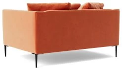 Swoon Alena Velvet Cuddle Chair - Burnt Orange -Sofa Discount Store 1999945 R Z004A