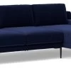 Swoon Almera Velvet Right Hand Corner Sofa - Ink Blue -Sofa Discount Store 2000084 R Z001A