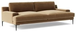 Swoon Almera Velvet 3 Seater Sofa - Biscuit -Sofa Discount Store 2000228 R Z006A