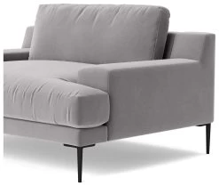 Swoon Almera Velvet Cuddle Chair - Silver Grey -Sofa Discount Store 2001306 R Z005A