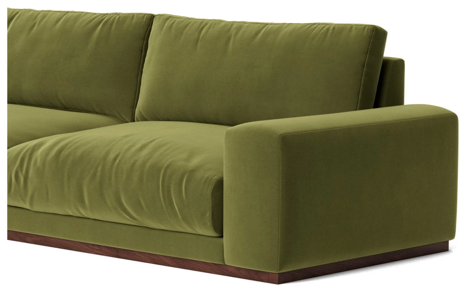 Swoon Denver Velvet 4 Seater Sofa - Fern Green 8 Swoon Denver Velvet 4 Seater Sofa - Fern Green - Image 6