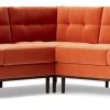Swoon Berlin Velvet 5 Seater Corner Sofa - Burnt Orange -Sofa Discount Store 2001526 R Z001A
