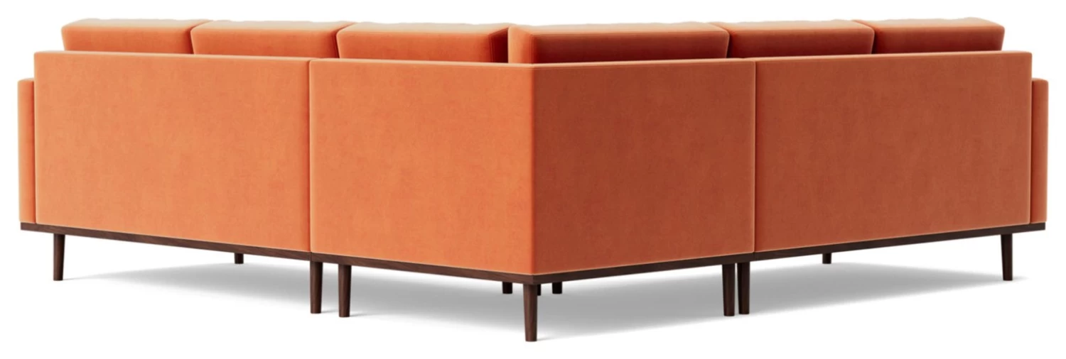 Swoon Berlin Velvet 5 Seater Corner Sofa - Burnt Orange 9 Swoon Berlin Velvet 5 Seater Corner Sofa - Burnt Orange - Image 7