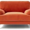 Swoon Charlbury Velvet Cuddle Chair - Burnt Orange 1 Swoon Charlbury Velvet Cuddle Chair - Burnt Orange -Sofa Discount Store 2001722 R Z001A