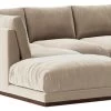 Swoon Denver Velvet Left Hand Corner Sofa - Taupe -Sofa Discount Store 2003713 R Z001A