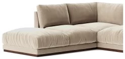 Swoon Denver Velvet Left Hand Corner Sofa - Taupe 16 Swoon Denver Velvet Left Hand Corner Sofa - Taupe -Sofa Discount Store 2003713 R Z004A