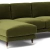Swoon Charlbury Velvet Left Hand Corner Sofa - Fern Green -Sofa Discount Store 2004097 R Z001A
